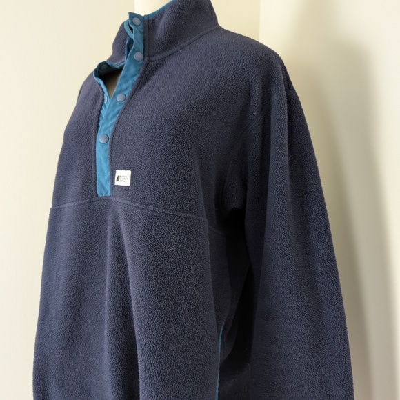 MEC Fleece Pullover Mountain Equipment Company Long Sleeve Quarter Button Up - Picture 5 of 10